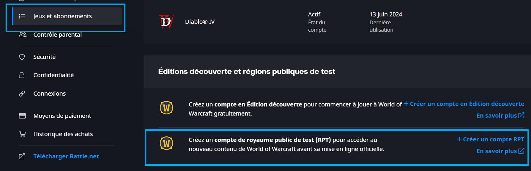 creer-compte-ptr-wow-sod