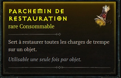 parchemin de restauration