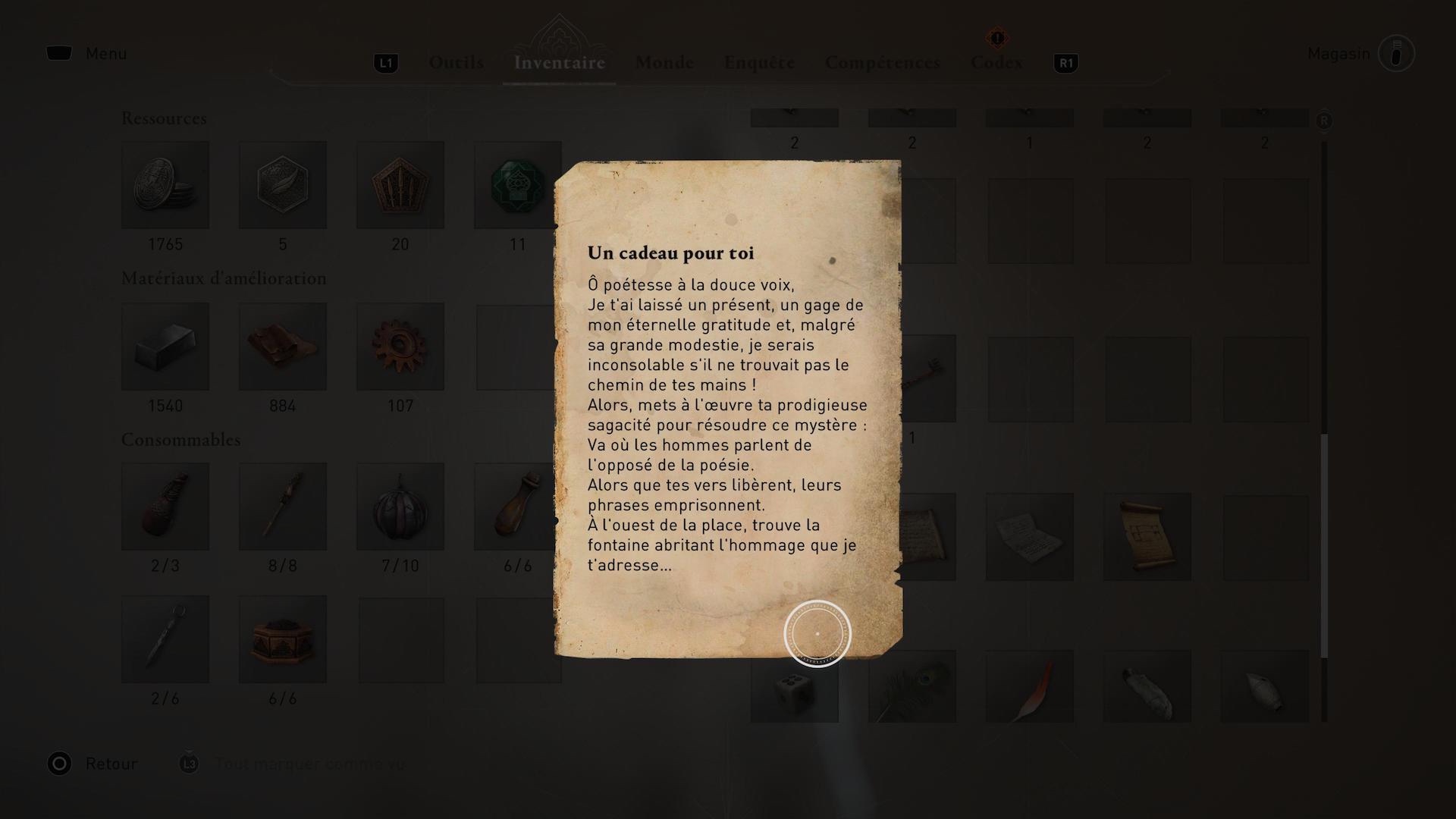 assassins-creed-mirage-enigme-cadeau-pour-toi-indice