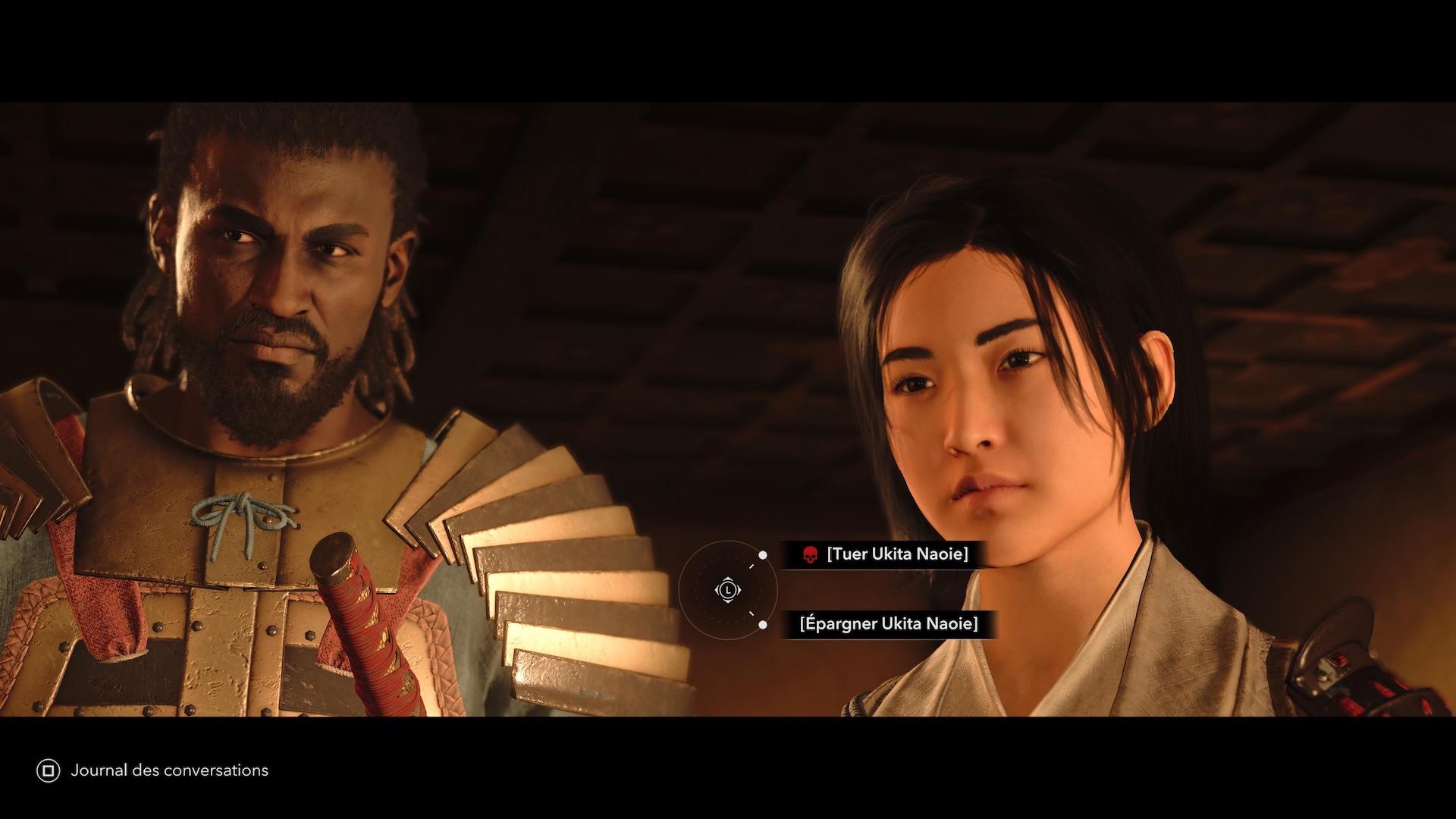 assassins-creed-shadows-epargner-tuer-ukita-naoie-choix