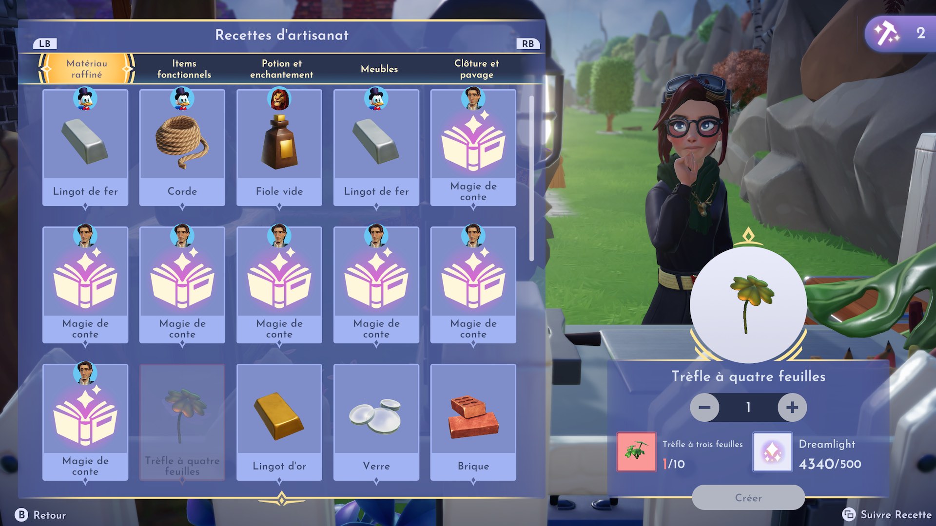 disney-dreamlight-valley-evenement-quelle-chance-trefle-quatre-feuilles-fabrication