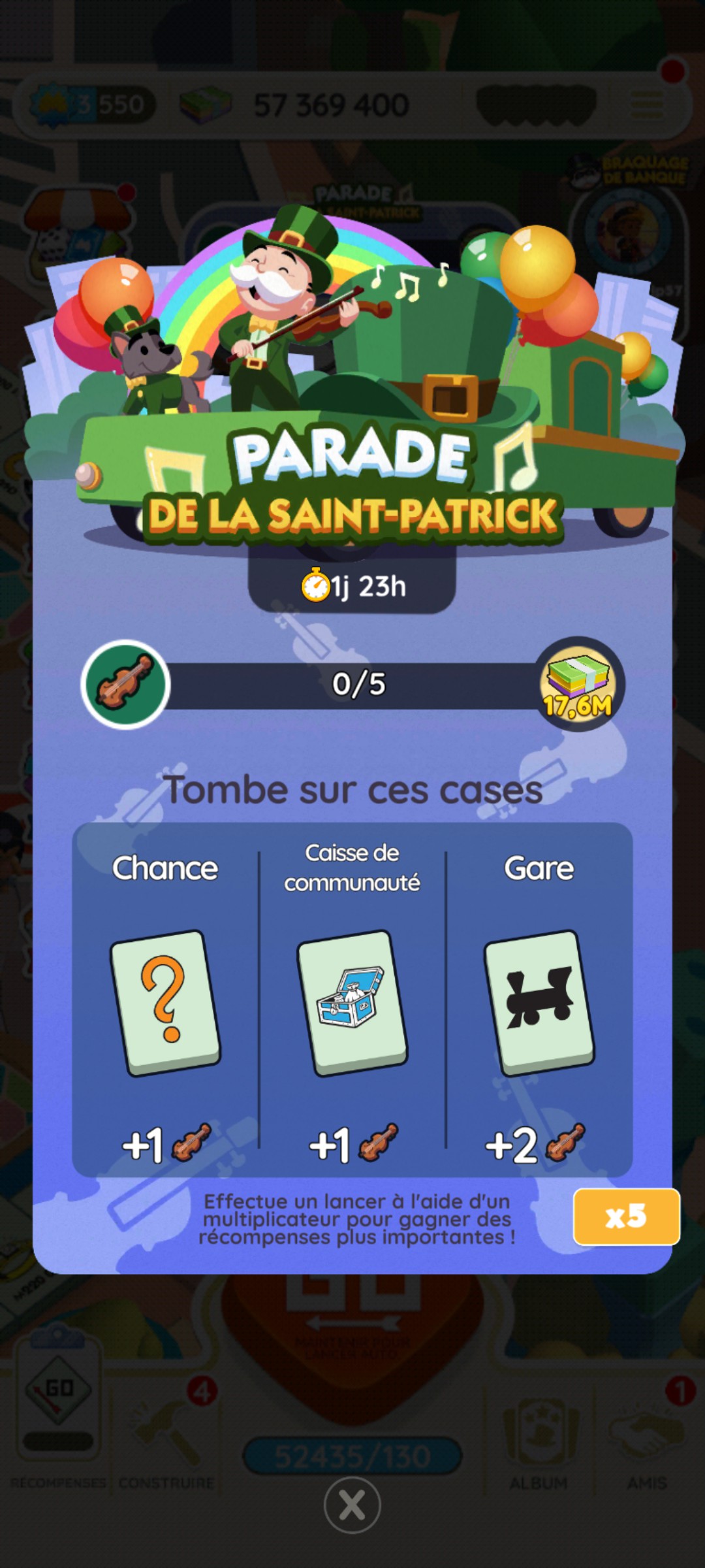 monopolygo-parade-saint-patrick-defis-recompenses