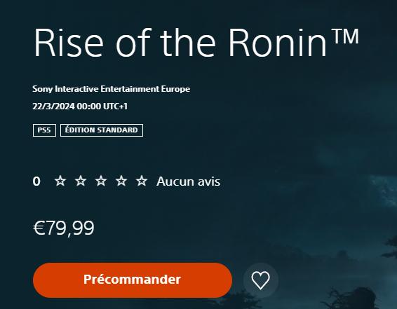 heure-sortie-rise-of-the-ronin