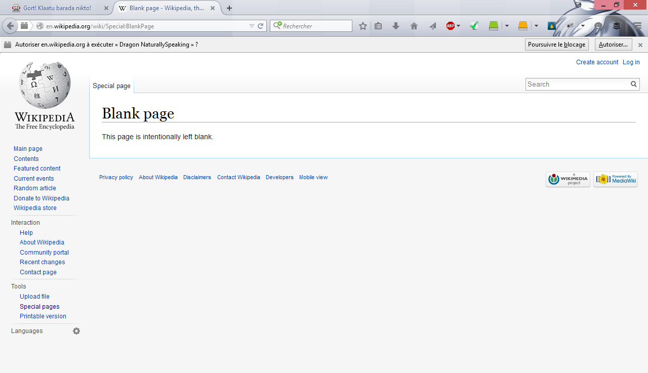 WikipediaBlankPage