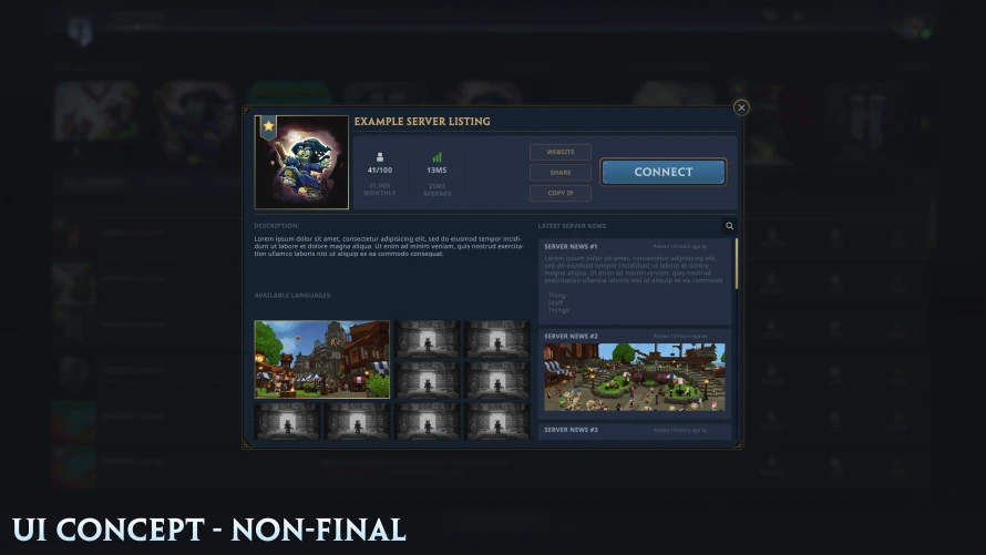 UI serveur