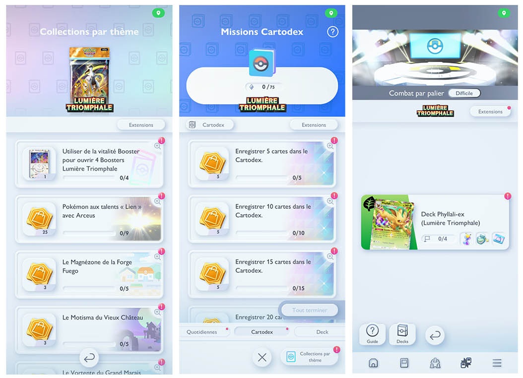 pokemon-pocket-lumiere-triomphale-missions