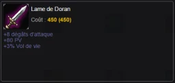 lame doran stats