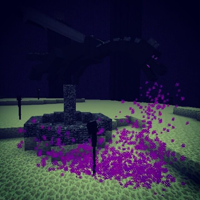particules violettes de l'ender dragon dans minecraft 1.9