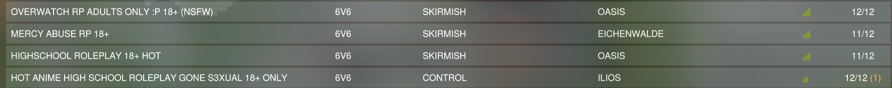 Serveurs hot overwatch