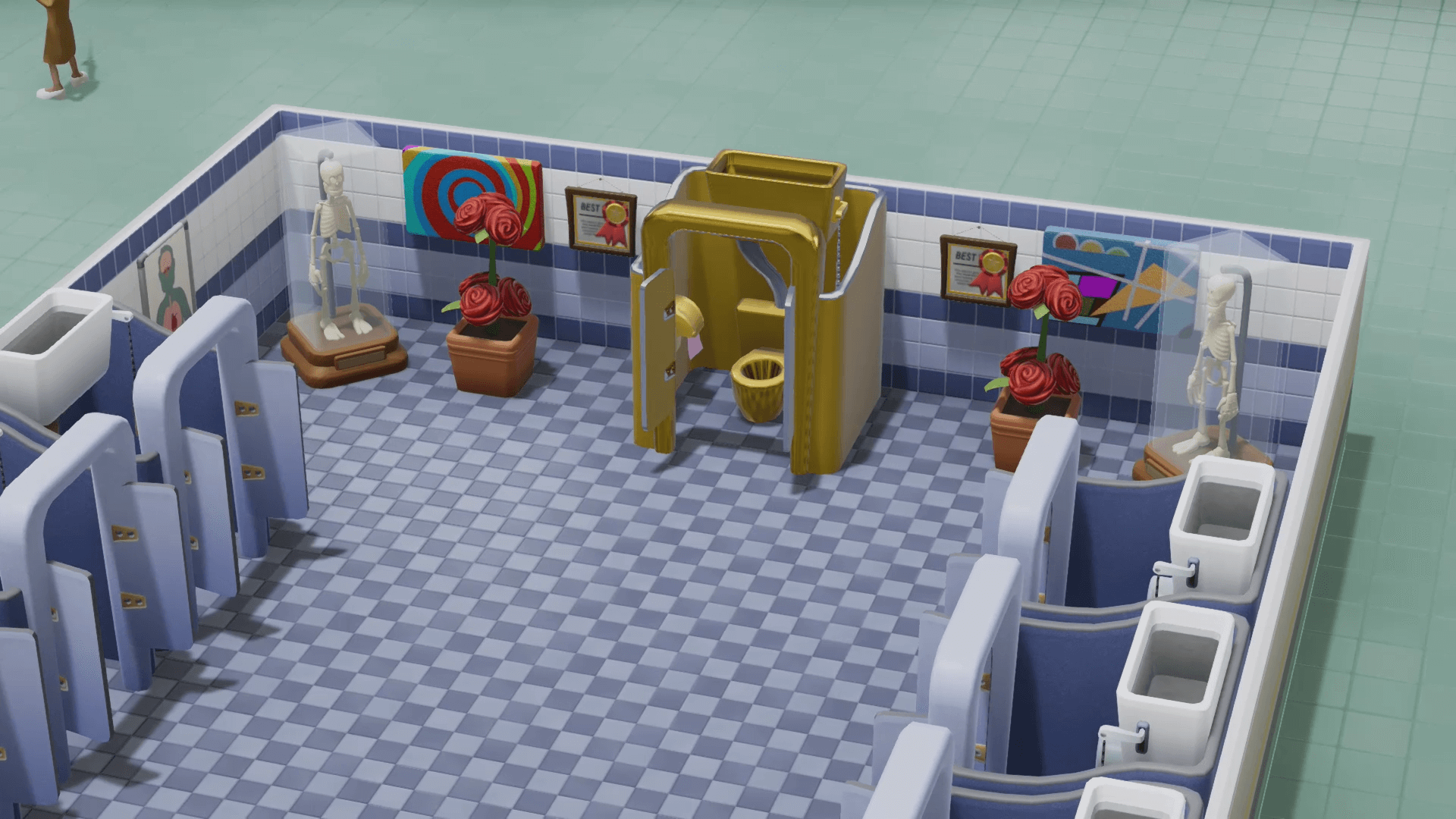 Two point hospital toilette or 2