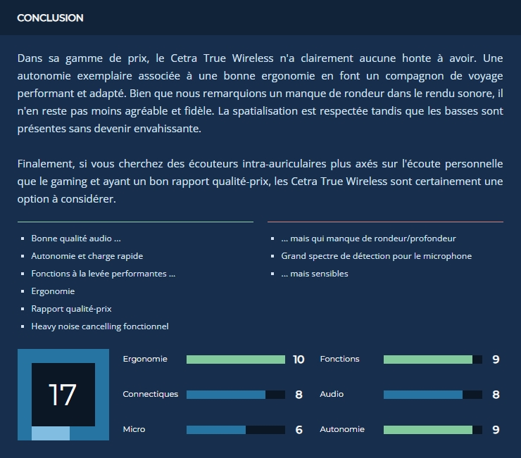 Cetra true Wireless