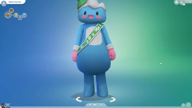 Mascotte bleue