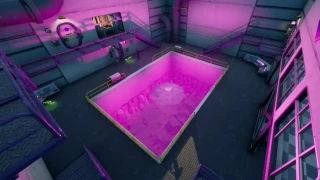 Se baigner dans le bassin violet de Steamy Stacks, défi semaine 13