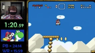 Il termine Super Mario World les yeux bandés en moins de 14 minutes !