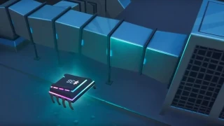 Fortnite : Défi Décryptage, puce 38 : Chercher avec la tenue Vendetta sur la plateforme aérienne située la plus au nord