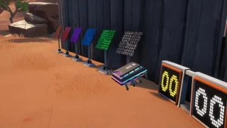Fortnite : Défi Décryptage, puce 28 : Résoudre l'énigme des formes à associer à l'extérieur d'une casse dans le désert