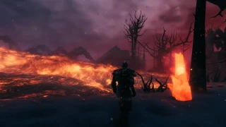 Valheim montre les forteresses des Ashlands, et ses armes magiques