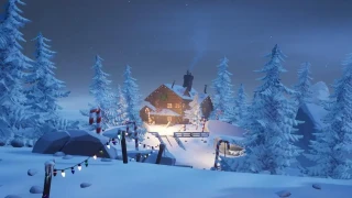 Se réchauffer près du feu dans le chalet douillet, défi Fête Hivernale 2021