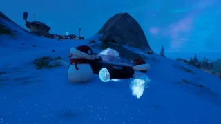 Percuter un bonhomme de neige avec un véhicule, défi Fête Hivernale 2021
