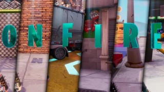 Fortnite : Défi Virée urbaine : Chercher les lettres O-N-F-I-R-E