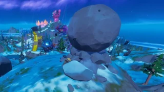 Percuter un rocher roulant et le déplacer avec une bulle mobile, défi semaine 2