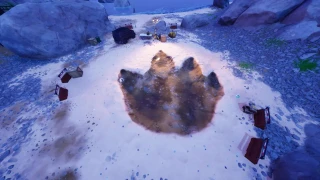 Examiner les traces de pas de Godzilla, défi Fortnite