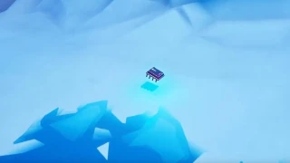Fortnite : Défi Décryptage, puce 61 : Utiliser l'aérosol Solaire sur une cascade de glace