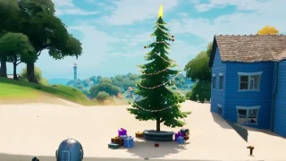 Danser près de sapins de Noël, défi Opération Chute de neige