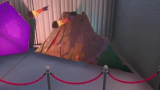Fortnite : Défi Décryptage, puce 76 : Chercher derrière un diorama historique dans un bâtiment d'assurances No Sweat