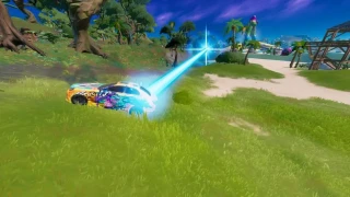 Utiliser le Kaméhaméha pour détruire une petite voiture, défi Dragon Ball