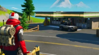 Infliger des dégâts à des adversaires en tirant sur des pompes à essence, Mission Négoce au chantier naval, Fortnite Chapitre 2