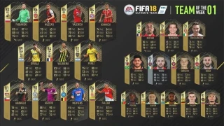 La toute première équipe de la semaine de FUT 18
