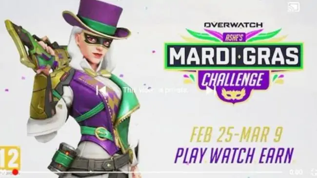 Overwatch : Un événement du nom Ashe Mardi Gras challenge leak