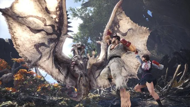 Ryu et Sakura de Street Fighter V débarquent dans Monster Hunter: World