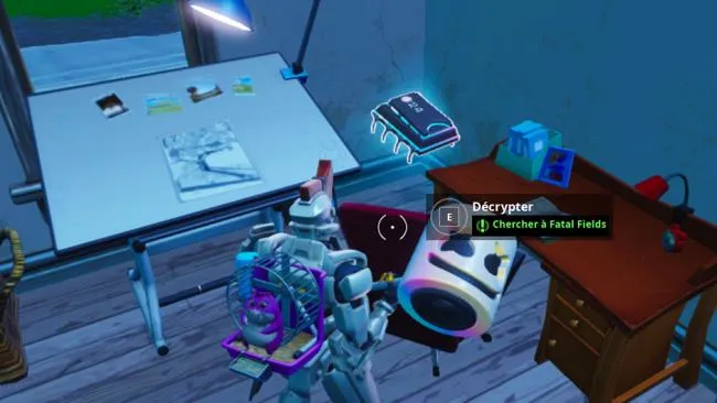 Fortnite : Défi Décryptage, puce 24 : Chercher à Fatal Fields