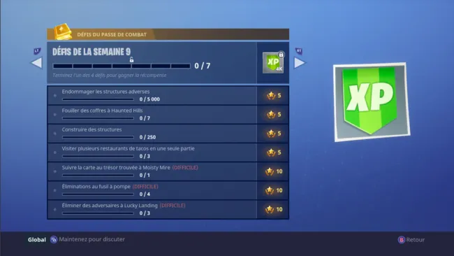 Fortnite : Défi semaine 9 : Suivre la carte au trésor trouvée à Moisty Mire 