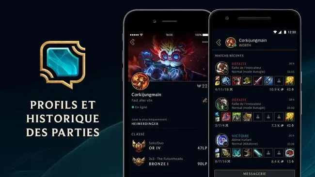 Mise à jour de l'application League Friends